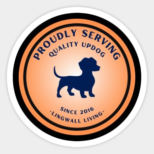 Quality Updog T-Shirt - Circle Sticker